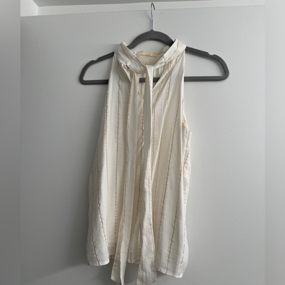 Cream & gold sleeveless top - Picture 2 of 2